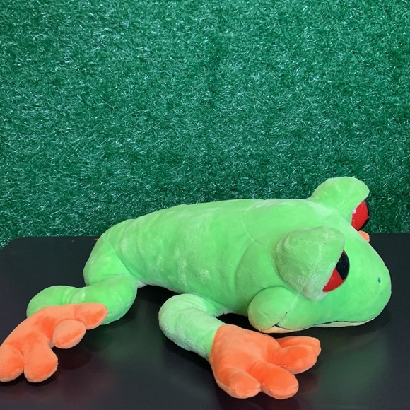 Wild Republic Europe Denmark Green Red Eyed Tree Frog 🐸 13’in - Picture 10 of 13